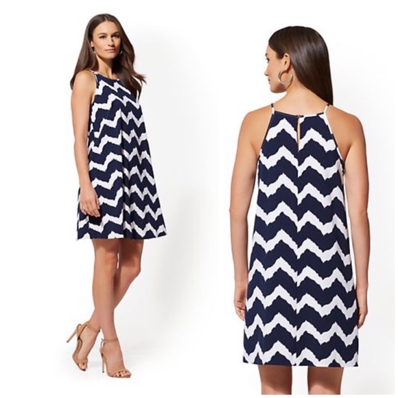 New York & Company Dresses & Skirts - NY&Co Print Halter Trapeze Dress